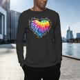 Teaching Is a Work Of Heart Tie Dye Hippie For Teacher For Men Women Girls Kids Men's Long Sleeve T-Shirt, gift for family, gift for coworker
