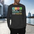 Think Like A Proton Stay Positive Science Teacher Men's Long Sleeve T-Shirt, gift for family, gift for coworker Think Like A Proton Stay Positive Science Teacher Men's Long Sleeve T-Shirt, gift for family, gift for coworker