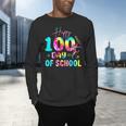 Tie Dye Happy 100th Day Of School Teacher Student 100 Days Men's Long Sleeve T-Shirt, gift for family, gift for coworker