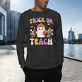 Trick Or Teach Ghost Teacher School Halloween Men Women Men's Long Sleeve T-Shirt, gift for family, gift for coworker