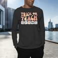 Trick Or Teach With Symbols Special Education Teacher Spooky Men's Long Sleeve T-Shirt, gift for family, gift for coworker