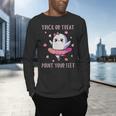 Trick Or Treat Point Your Feet Halloween Ghost Dance Teacher Men's Long Sleeve T-Shirt, gift for family, gift for coworker