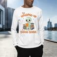Cute Halloween Teacher Librarian Mummy Reading Books Men's Long Sleeve T-Shirt, gift for family, gift for coworker