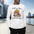 Fall In Love With Reading Book Autumn Teachers Pumpkins Men's Long Sleeve T-Shirt, gift for family, gift for coworker Fall In Love With Reading Book Autumn Teachers Pumpkins Men's Long Sleeve T-Shirt, gift for family, gift for coworker