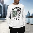Haunted 67 Skeleton Math Teacher Halloween Costume Math Pun Men's Long Sleeve T-Shirt, gift for family, gift for coworker Haunted 67 Skeleton Math Teacher Halloween Costume Math Pun Men's Long Sleeve T-Shirt, gift for family, gift for coworker