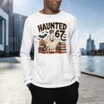 Haunted By 67 Teacher Ghost Pumpkin Halloween Costum Men's Long Sleeve T-Shirt, gift for family, gift for coworker Haunted By 67 Teacher Ghost Pumpkin Halloween Costum Men's Long Sleeve T-Shirt, gift for family, gift for coworker