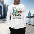 It's Fine We'Re Fine Gnome Pre-K Teacher Christmas Light For Men Women Men's Long Sleeve T-Shirt, gift for family, gift for coworker