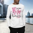 K Is For Kindergarten Teacher Coquette Bow Back To School Men's Long Sleeve T-Shirt, gift for family, gift for coworker K Is For Kindergarten Teacher Coquette Bow Back To School Men's Long Sleeve T-Shirt, gift for family, gift for coworker
