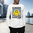 Kindergarten Teacher Hippie Smile Face Back School Men's Long Sleeve T-Shirt, gift for family, gift for coworker Kindergarten Teacher Hippie Smile Face Back School Men's Long Sleeve T-Shirt, gift for family, gift for coworker