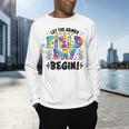 Let The Games Field Day Begin Tie Dye Adults Teacher Kids Men's Long Sleeve T-Shirt, gift for family, gift for coworker Let The Games Field Day Begin Tie Dye Adults Teacher Kids Men's Long Sleeve T-Shirt, gift for family, gift for coworker