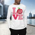 Love Kindergarten Cute Apple School Teacher Men's Long Sleeve T-Shirt, gift for family, gift for coworker Love Kindergarten Cute Apple School Teacher Men's Long Sleeve T-Shirt, gift for family, gift for coworker
