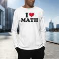 I Love Math Teacher Men's Long Sleeve T-Shirt, gift for family, gift for coworker I Love Math Teacher Men's Long Sleeve T-Shirt, gift for family, gift for coworker