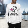 Nerdy Hey You Dropped This Brain Math Teacher Men's Long Sleeve T-Shirt, gift for family, gift for coworker