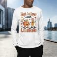 Retro Fall In Love With Learning Autumn Pumpkin Teacher Kids Men's Long Sleeve T-Shirt, gift for family, gift for coworker Retro Fall In Love With Learning Autumn Pumpkin Teacher Kids Men's Long Sleeve T-Shirt, gift for family, gift for coworker