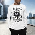 Science Teacher Appreciation Merch -Adults -Youth Grey Classic Fit Modern Science Theme Cartoon Men's Long Sleeve T-Shirt, gift for family, gift for coworker Science Teacher Appreciation Merch -Adults -Youth Grey Classic Fit Modern Science Theme Cartoon Men's Long Sleeve T-Shirt, gift for family, gift for coworker