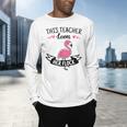This Teacher Loves Her Flock Cute Flamingo Teacher Men's Long Sleeve T-Shirt, gift for family, gift for coworker This Teacher Loves Her Flock Cute Flamingo Teacher Men's Long Sleeve T-Shirt, gift for family, gift for coworker