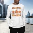 Thankful Teacher Retro Groovy Thanksgiving Fall Women Men Men's Long Sleeve T-Shirt, gift for family, gift for coworker Thankful Teacher Retro Groovy Thanksgiving Fall Women Men Men's Long Sleeve T-Shirt, gift for family, gift for coworker