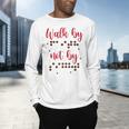 Visually Impaired Teacher Braille Bible Verse Walk By Faith Men's Long Sleeve T-Shirt, gift for family, gift for coworker Visually Impaired Teacher Braille Bible Verse Walk By Faith Men's Long Sleeve T-Shirt, gift for family, gift for coworker