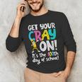 100th Day Of School Get Your Cray On Teacher Men's Long Sleeve T-Shirt, novelty gifts, funny gifts 100th Day Of School Get Your Cray On Teacher Men's Long Sleeve T-Shirt, novelty gifts, funny gifts