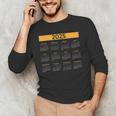 2025 Calendar For Planners Teachers Offices Months Men's Long Sleeve T-Shirt, novelty gifts, funny gifts 2025 Calendar For Planners Teachers Offices Months Men's Long Sleeve T-Shirt, novelty gifts, funny gifts