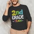 2nd Grade Team T-Shirt 2nd Grade Squad Teacher Men's Long Sleeve T-Shirt, novelty gifts, funny gifts