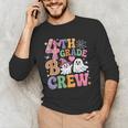 4th Grade Boo Crew Fourth Grade Teacher Kids Happy Halloween Men's Long Sleeve T-Shirt, novelty gifts, funny gifts