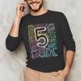 5th Grade Typography Team Fifth Grade Teacher Back To School Men's Long Sleeve T-Shirt, novelty gifts, funny gifts