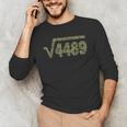 6 7 Army Pattern Meme Square Root 4489 Slang Math Teacher Men's Long Sleeve T-Shirt, novelty gifts, funny gifts