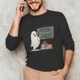 67 Teacher Halloween Ghost Six Seven Meme Math Joke Men's Long Sleeve T-Shirt, novelty gifts, funny gifts
