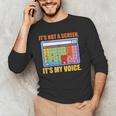AAC Awareness AAC Teacher It's Not A Screen It's My Voice Men Women Men's Long Sleeve T-Shirt, novelty gifts, funny gifts AAC Awareness AAC Teacher It's Not A Screen It's My Voice Men Women Men's Long Sleeve T-Shirt, novelty gifts, funny gifts