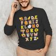 Alphabet Turkey Thanksgiving Costume Preschool Teacher Men Women Men's Long Sleeve T-Shirt, novelty gifts, funny gifts