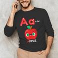 A Is For Apple Pre-K Kindergarten Teacher Student Men's Long Sleeve T-Shirt, novelty gifts, funny gifts A Is For Apple Pre-K Kindergarten Teacher Student Men's Long Sleeve T-Shirt, novelty gifts, funny gifts