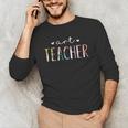 Art Teacher Cute Floral Men's Long Sleeve T-Shirt, novelty gifts, funny gifts