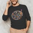 Art Teacher Pumpkin Scary Halloween Costume Men Women Men's Long Sleeve T-Shirt, novelty gifts, funny gifts