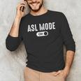 ASL Mode Sign Language Deaf ASL Teacher Men's Long Sleeve T-Shirt, novelty gifts, funny gifts ASL Mode Sign Language Deaf ASL Teacher Men's Long Sleeve T-Shirt, novelty gifts, funny gifts