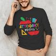 Attendance Matters Teacher Apple For Back To School Men's Long Sleeve T-Shirt, novelty gifts, funny gifts Attendance Matters Teacher Apple For Back To School Men's Long Sleeve T-Shirt, novelty gifts, funny gifts