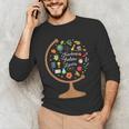 Awesome Teachers T Shirt Teaching Future Leaders Globe For Men Women Men's Long Sleeve T-Shirt, novelty gifts, funny gifts