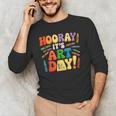 Back To School Hooray It's Art Day Art Teacher Artist Men's Long Sleeve T-Shirt, novelty gifts, funny gifts Back To School Hooray It's Art Day Art Teacher Artist Men's Long Sleeve T-Shirt, novelty gifts, funny gifts