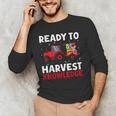 Back To School Teacher Farming Tractor Farmer Kids 100th Day Men's Long Sleeve T-Shirt, novelty gifts, funny gifts