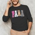 Back To School Teacher Para Preppy Checkered Para Life Men's Long Sleeve T-Shirt, novelty gifts, funny gifts Back To School Teacher Para Preppy Checkered Para Life Men's Long Sleeve T-Shirt, novelty gifts, funny gifts