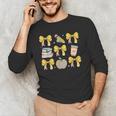 Back To School Yellow Bows Book Coffee Leopard Apple Teacher Men's Long Sleeve T-Shirt, novelty gifts, funny gifts