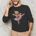 Ballet Dancer Gingerbread Christmas Dance Teacher Girl Women Men's Long Sleeve T-Shirt, novelty gifts, funny gifts