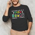 Battery Life Of a Paraprofessional Para Teacher Life Men's Long Sleeve T-Shirt, novelty gifts, funny gifts Battery Life Of a Paraprofessional Para Teacher Life Men's Long Sleeve T-Shirt, novelty gifts, funny gifts