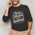 Being Bilingual Is A Superpower ESL Teacher School Men's Long Sleeve T-Shirt, novelty gifts, funny gifts Being Bilingual Is A Superpower ESL Teacher School Men's Long Sleeve T-Shirt, novelty gifts, funny gifts