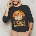 You Can't Scare Me I Teach 3rd Grade Teacher Halloween Men Women Kids Men's Long Sleeve T-Shirt, novelty gifts, funny gifts