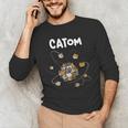 Catom Science Teacher Chemistry Lover Physics School Cat Men's Long Sleeve T-Shirt, novelty gifts, funny gifts Catom Science Teacher Chemistry Lover Physics School Cat Men's Long Sleeve T-Shirt, novelty gifts, funny gifts