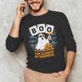Chemistry Boo Ghost Element Of Surprise Science Teacher Tee Men's Long Sleeve T-Shirt, novelty gifts, funny gifts