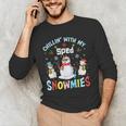 Chillin With My Sped Snowmies Teacher Student Christmas Men's Long Sleeve T-Shirt, novelty gifts, funny gifts Chillin With My Sped Snowmies Teacher Student Christmas Men's Long Sleeve T-Shirt, novelty gifts, funny gifts