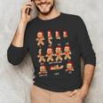Christmas Math Teacher Equation Gingerbread With Santa Hat Men Women Men's Long Sleeve T-Shirt, novelty gifts, funny gifts