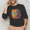 Colorful Brain Art Teacher Artist Painter Student Men's Long Sleeve T-Shirt, novelty gifts, funny gifts